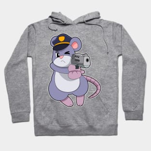 Mouse as Police officer with Police hat Hoodie